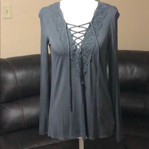 Brand New American Eagle Tie Front Blouse